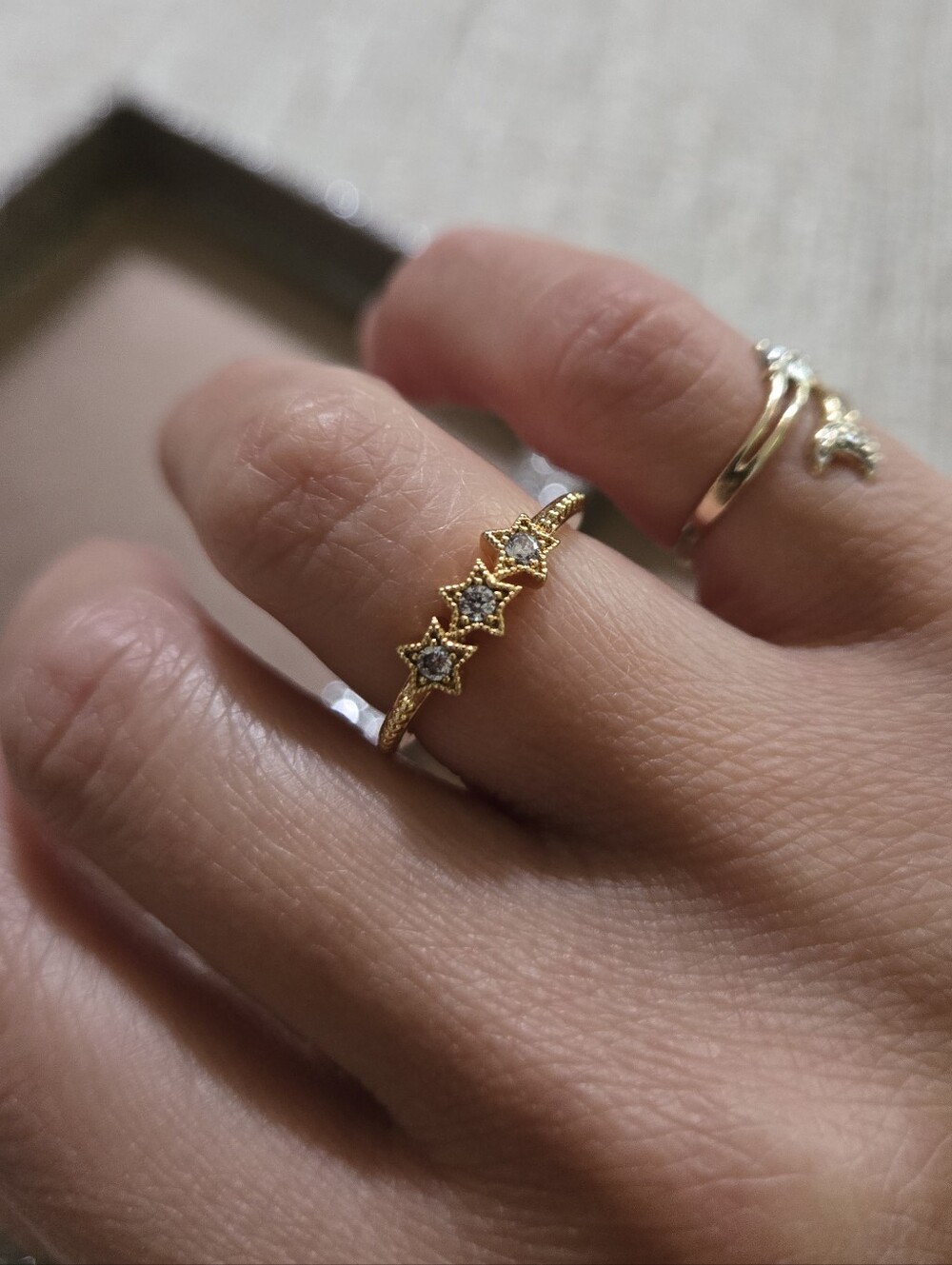 Pandora Celestial Stars Gold Plated Ring